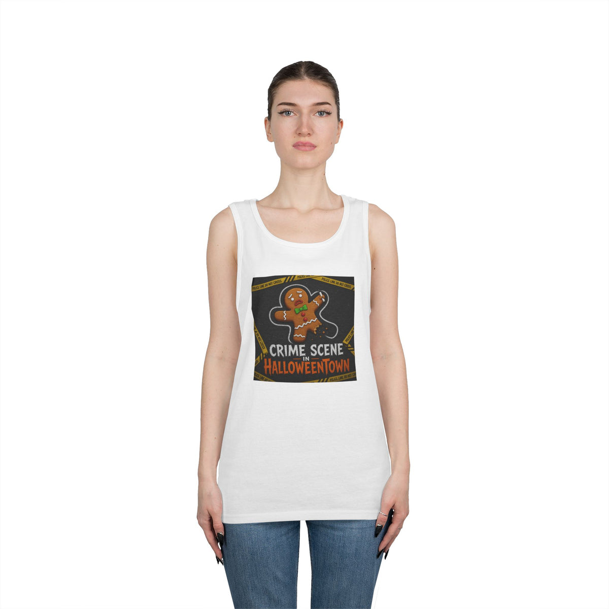 Color: White | Crime Scene in Halloweentown Tank Top