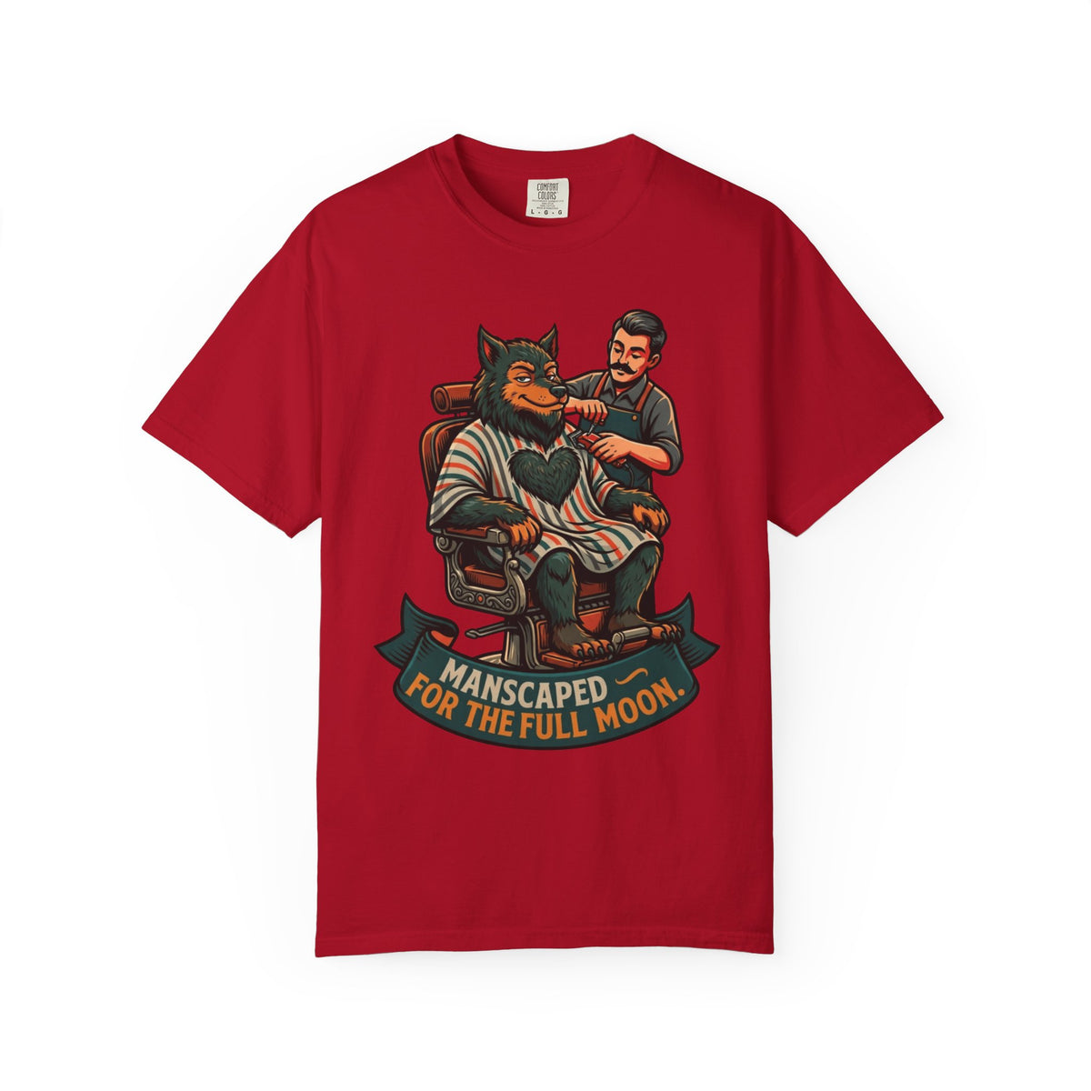 Color: Red | Manscaped for the Full Moon Unisex Garment-Dyed Tee
