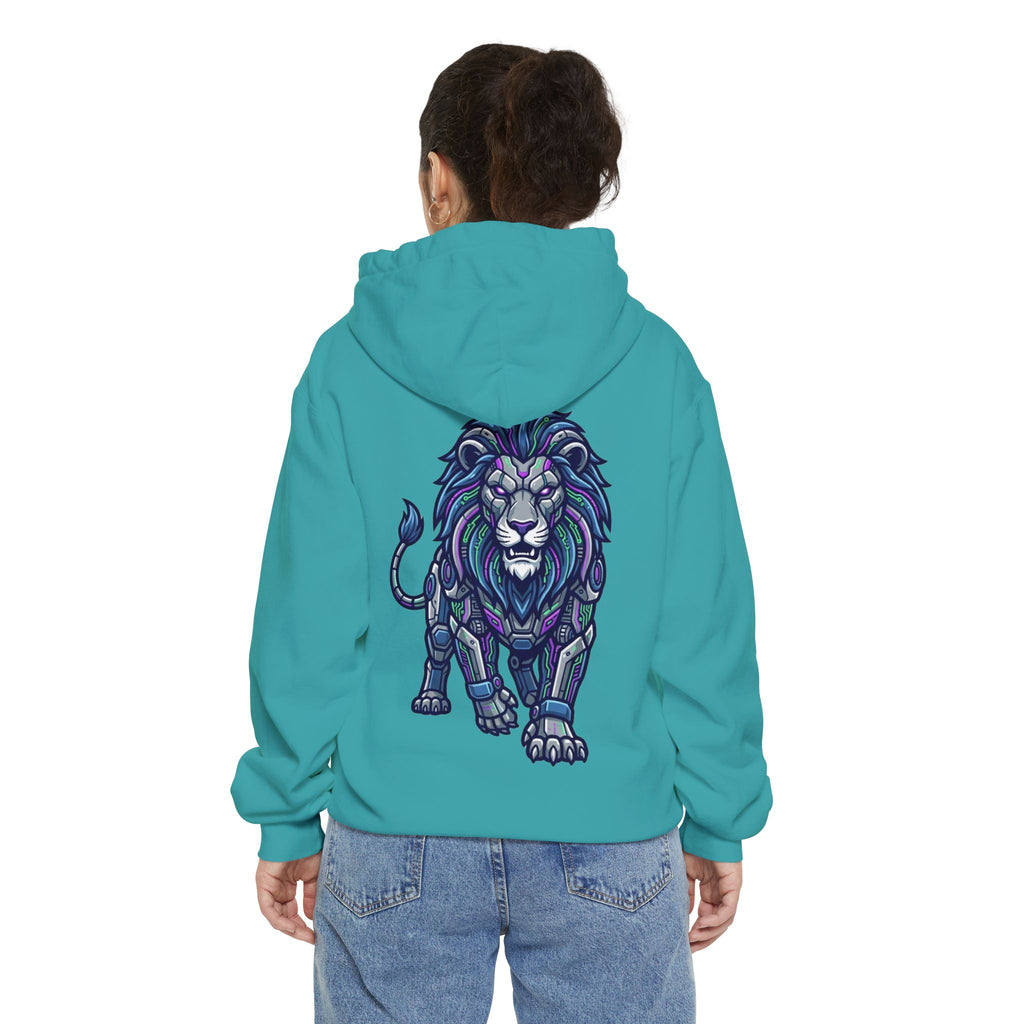 "Cyber Lion" Garment-Dyed Hoodie
