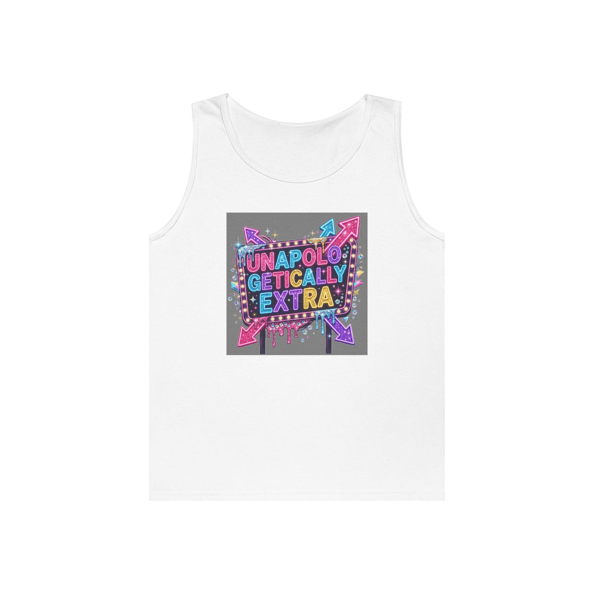 Color: White | Unapoligetically Extra Tank Top
