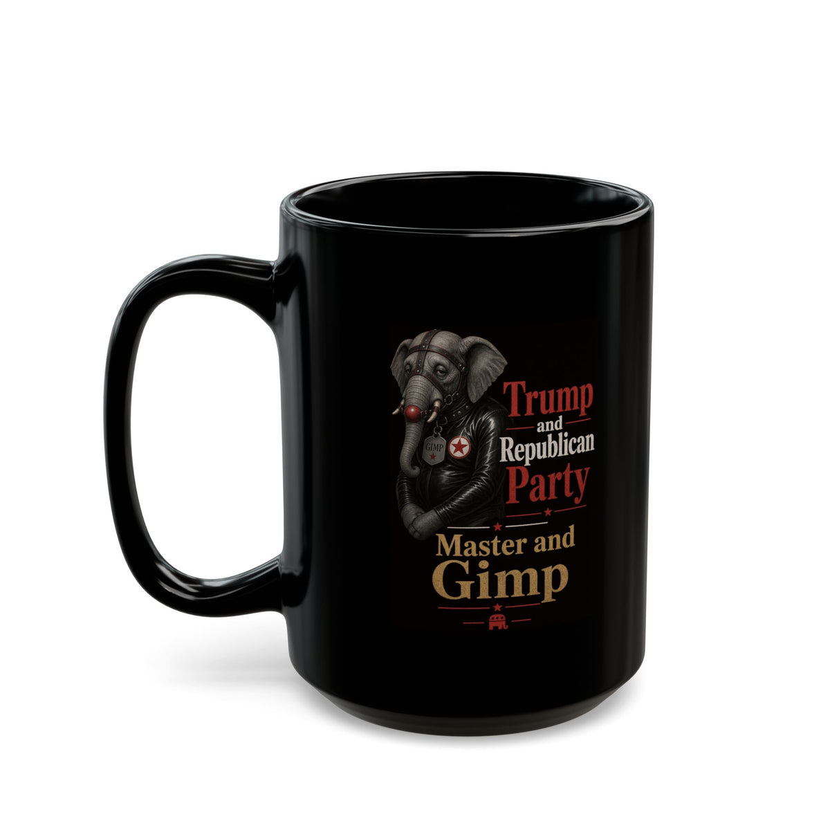 "Master and Gimp" Black Ceramic Mug