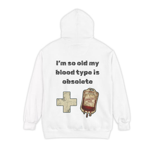 Color: White | Blood Type Garment-Dyed Hoodie