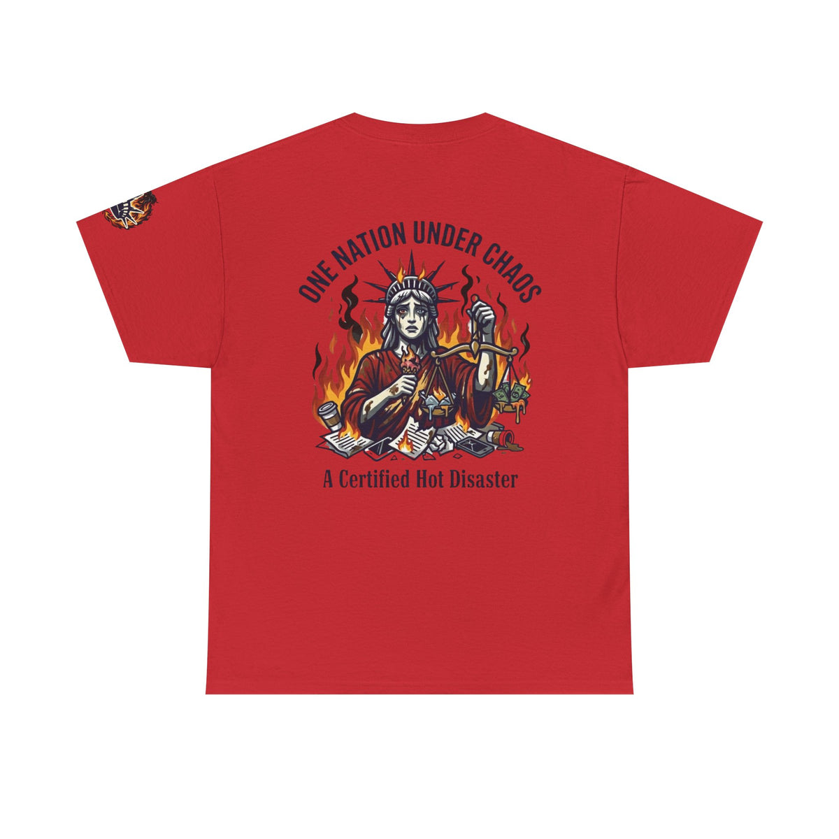 Color: Red | One Nation Under Chaos Premium Graphic Tee
