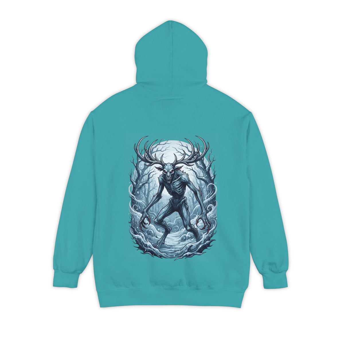 Color: Seafoam | Wendigo (Algonquian Folklore) Garment-Dyed Hoodie