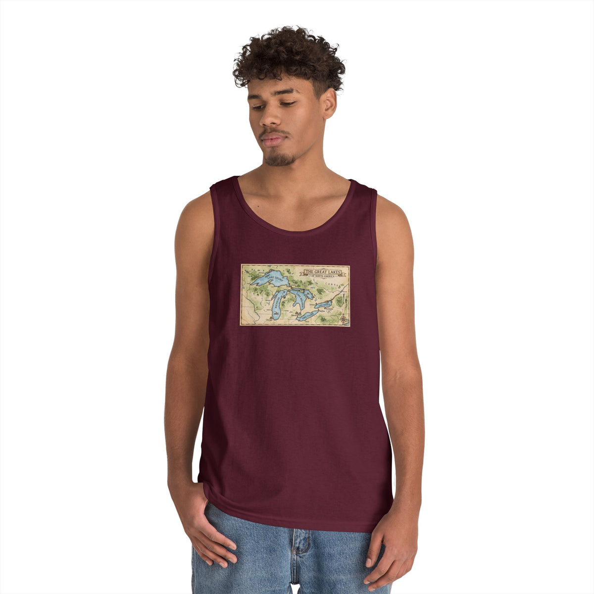Color: Maroon | 51st State Great Lakes Tank Top