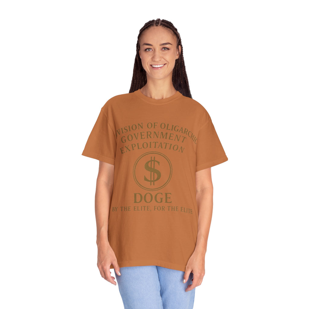 "DOGE—By the Elite, For the Elite" Unisex Garment-Dyed T-shirt