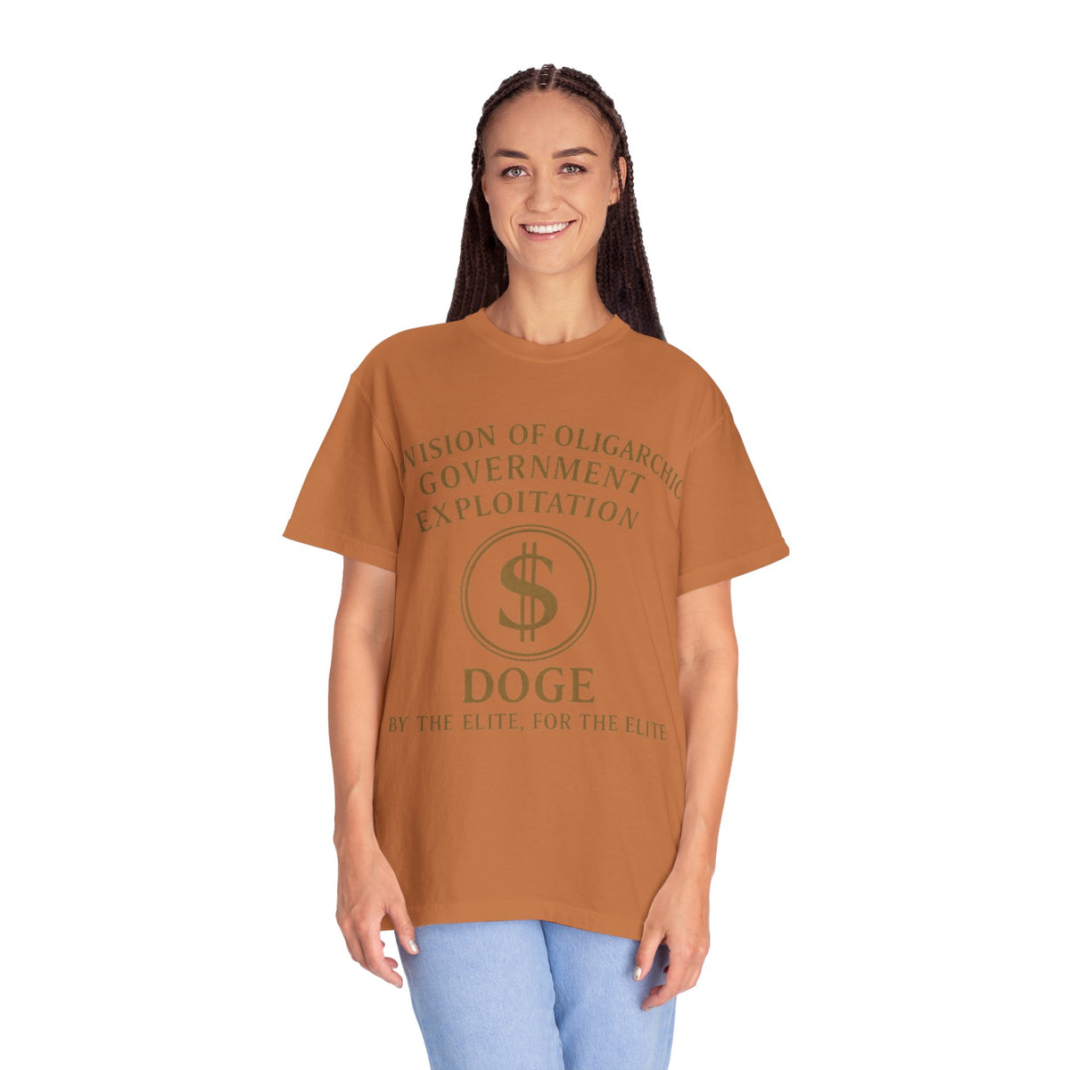Color: Yam | DOGE—By the Elite, For the Elite Unisex Garment-Dyed T-shirt