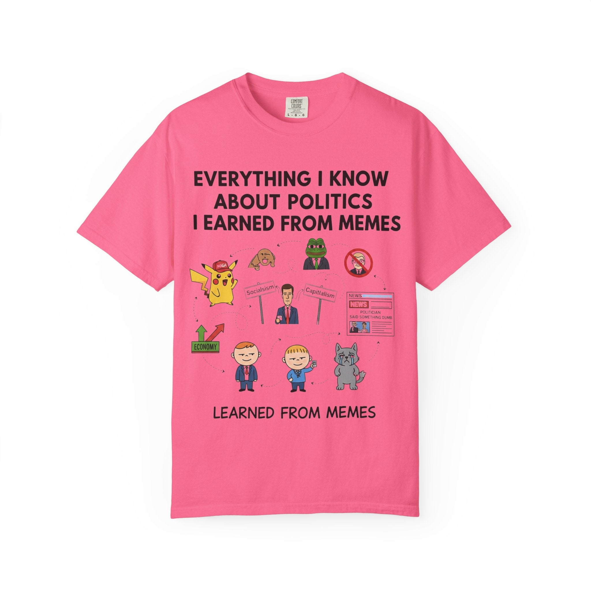 "Advanced Degrees in Memes" Unisex Garment-Dyed T-shirt