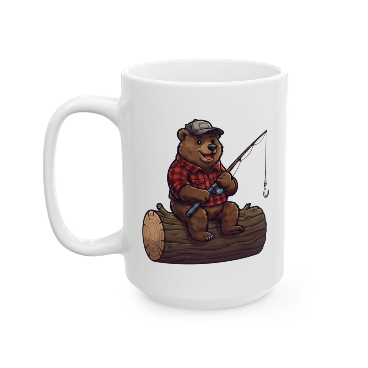 "Bear Master Baiter" White Ceramic Mug — Graphic