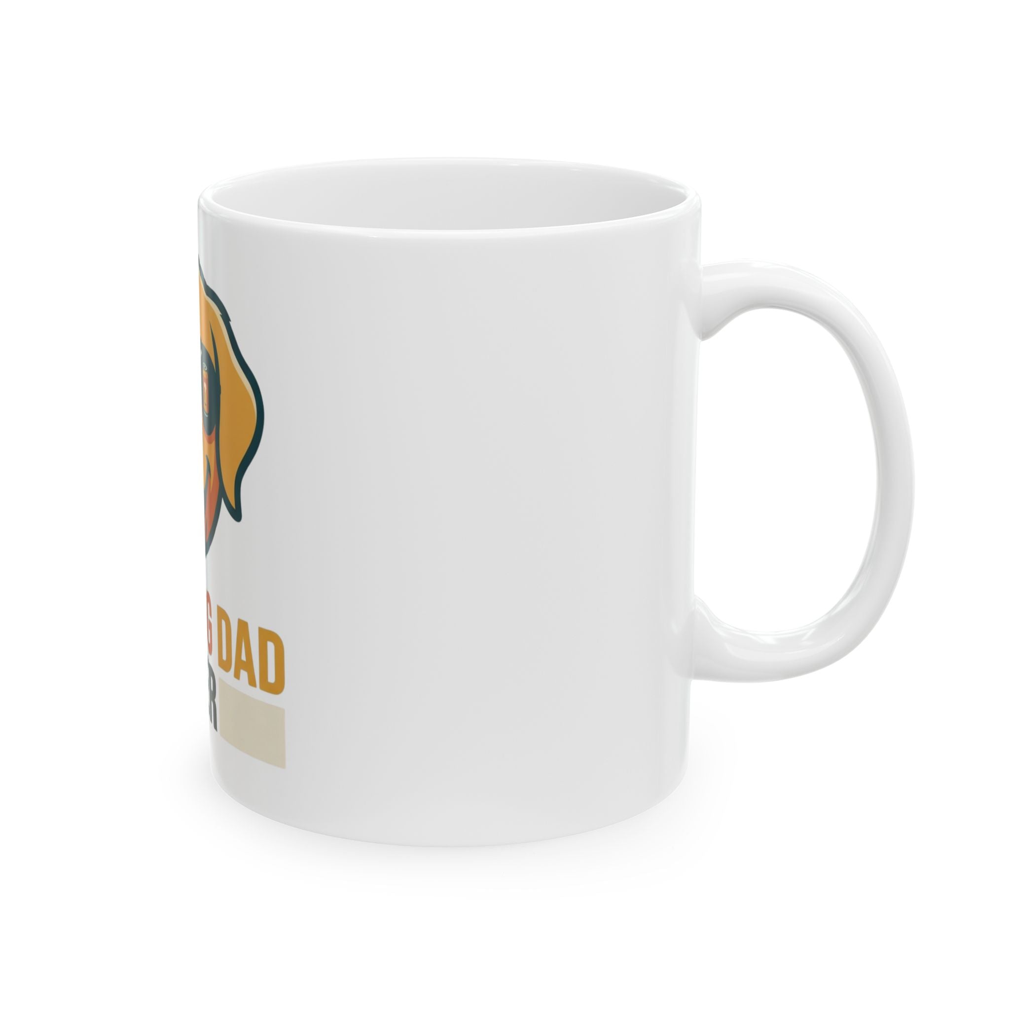 "Best Dog Dad" White Ceramic Mug — Graphic