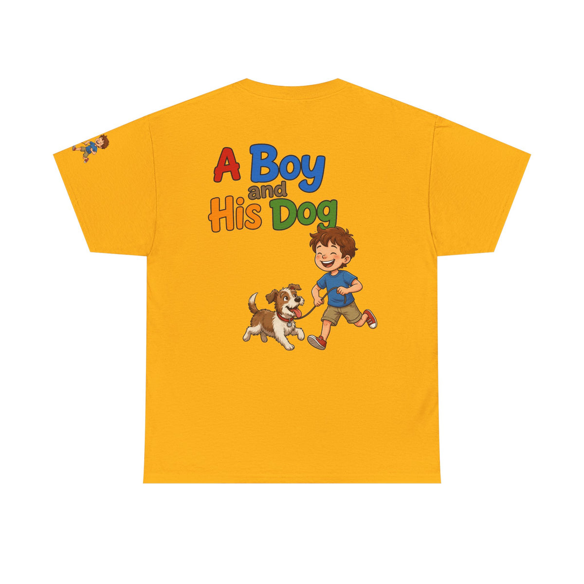 Color: Gold | A Boy And His Dog Premium Graphic Tee