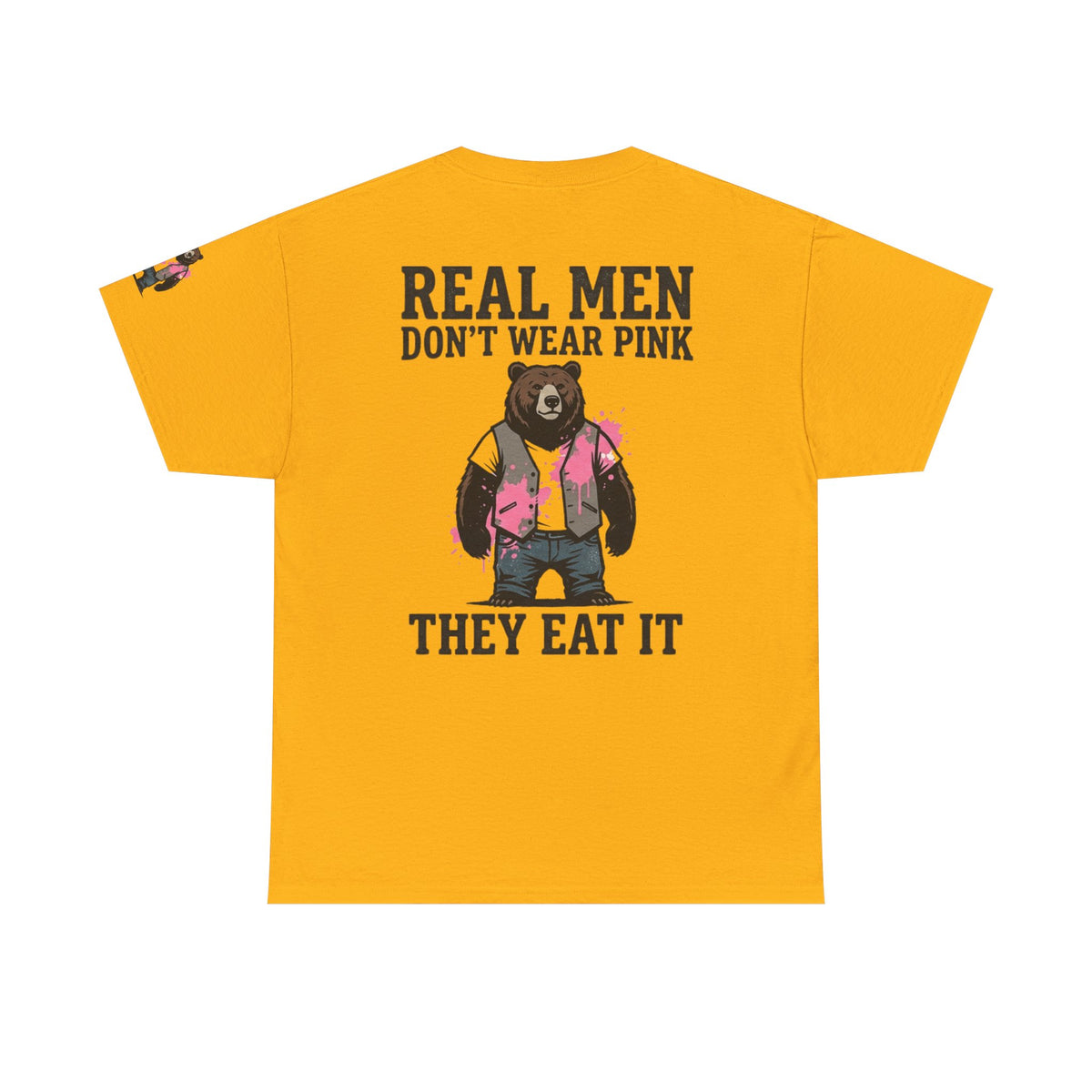 Color: Gold | Real Men Eat Pink Premium Graphic Tee