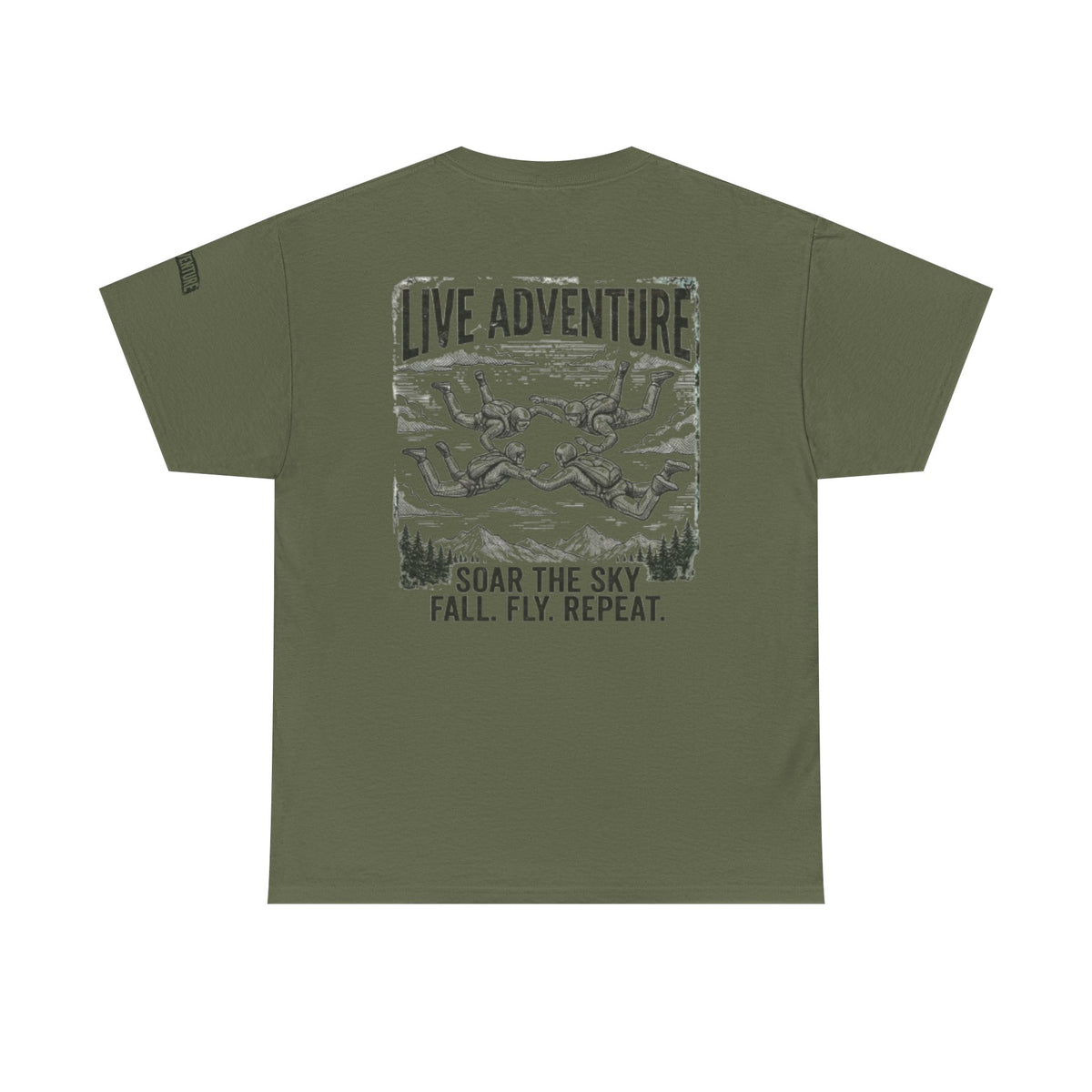 Color: Military Green | Live Adventure - Skydive Premium Graphic Tee