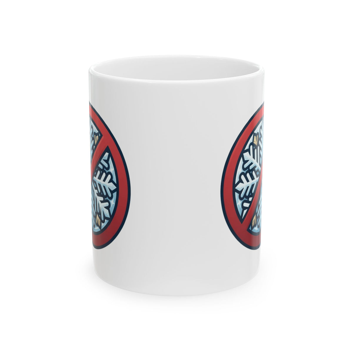 "Oh Come All Ye" White Ceramic Mug — Graphic