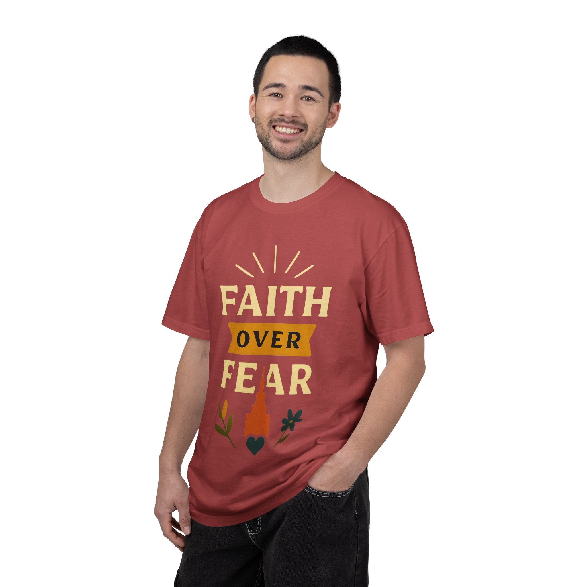 "Faith Over Fear" Unisex Garment-Dyed T-shirt