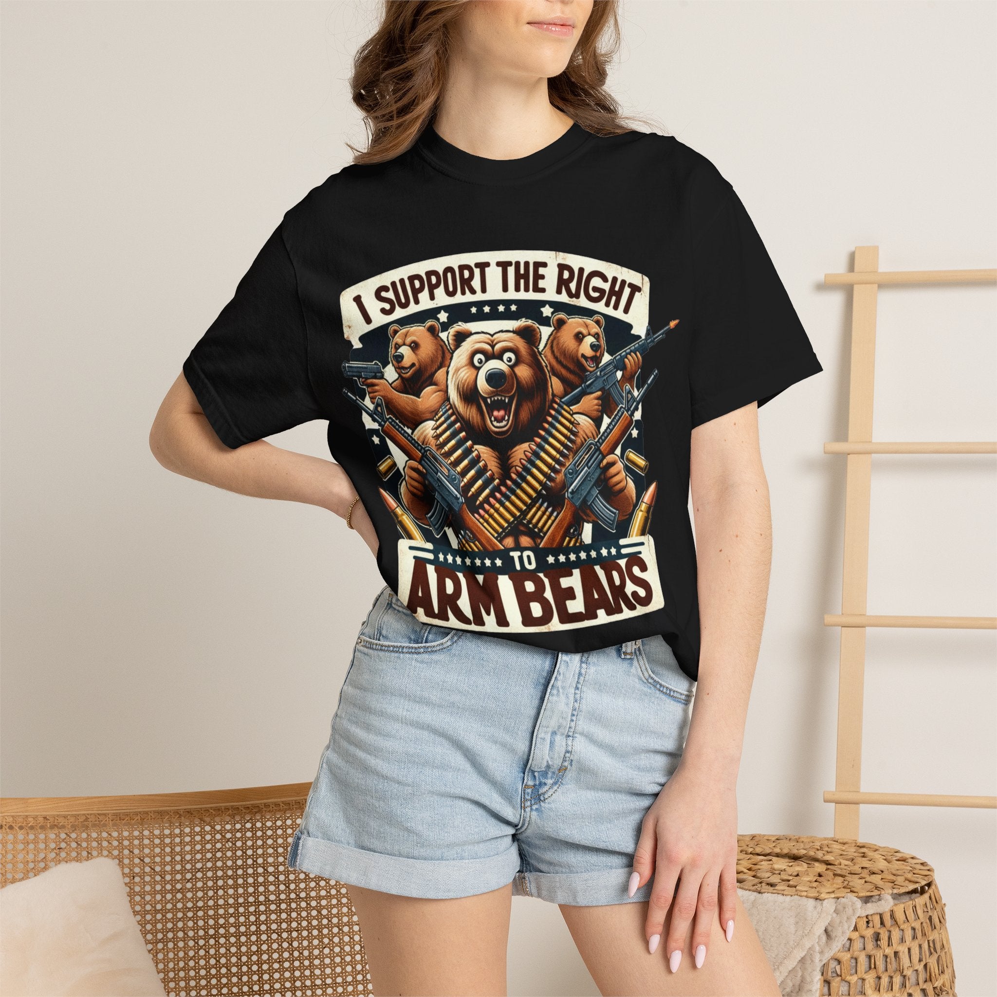 "The Right to Arm Bears (Tactical Trio)" Unisex Garment-Dyed T-shirt