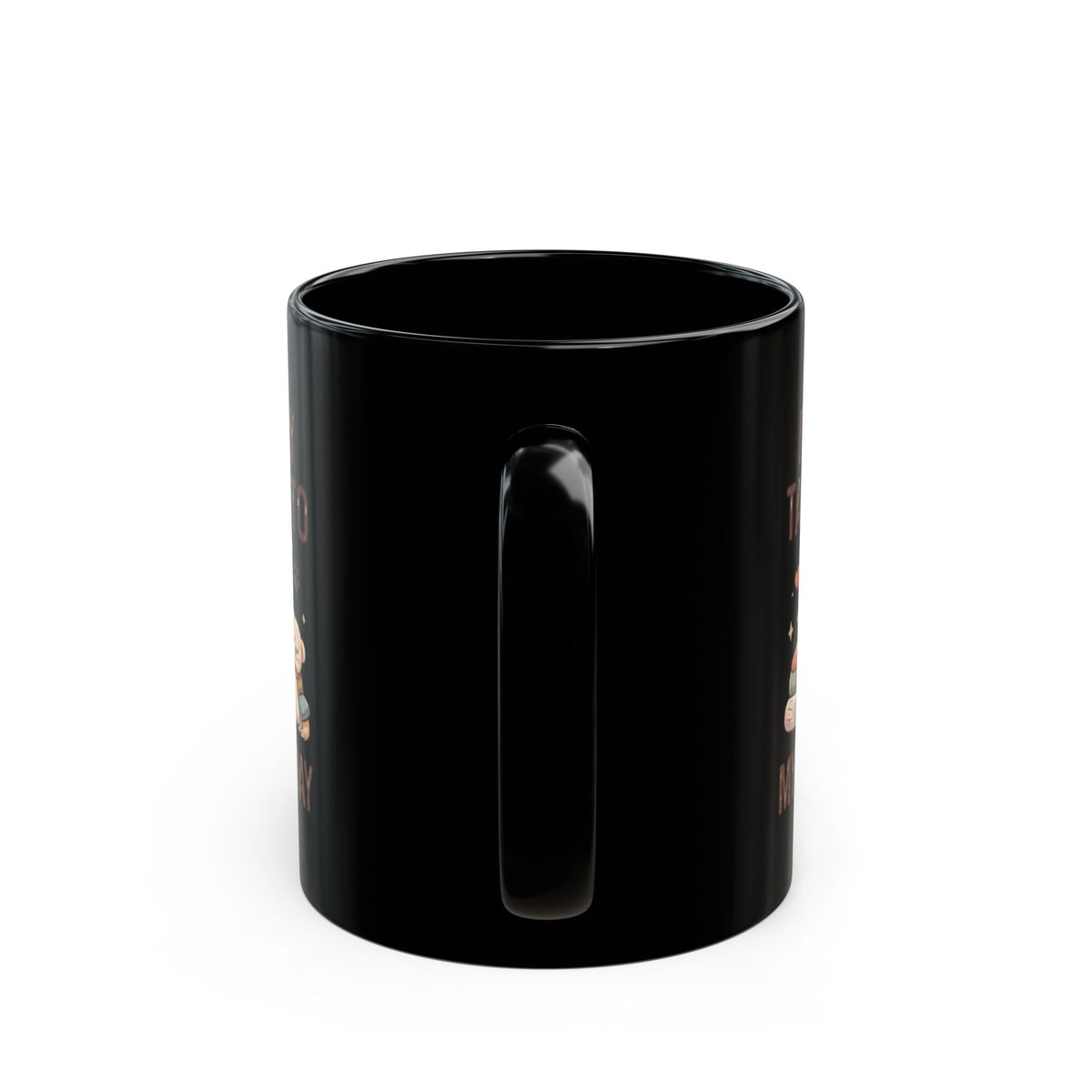 "I'm Only Talking To My Dog Today" Black Ceramic Mug