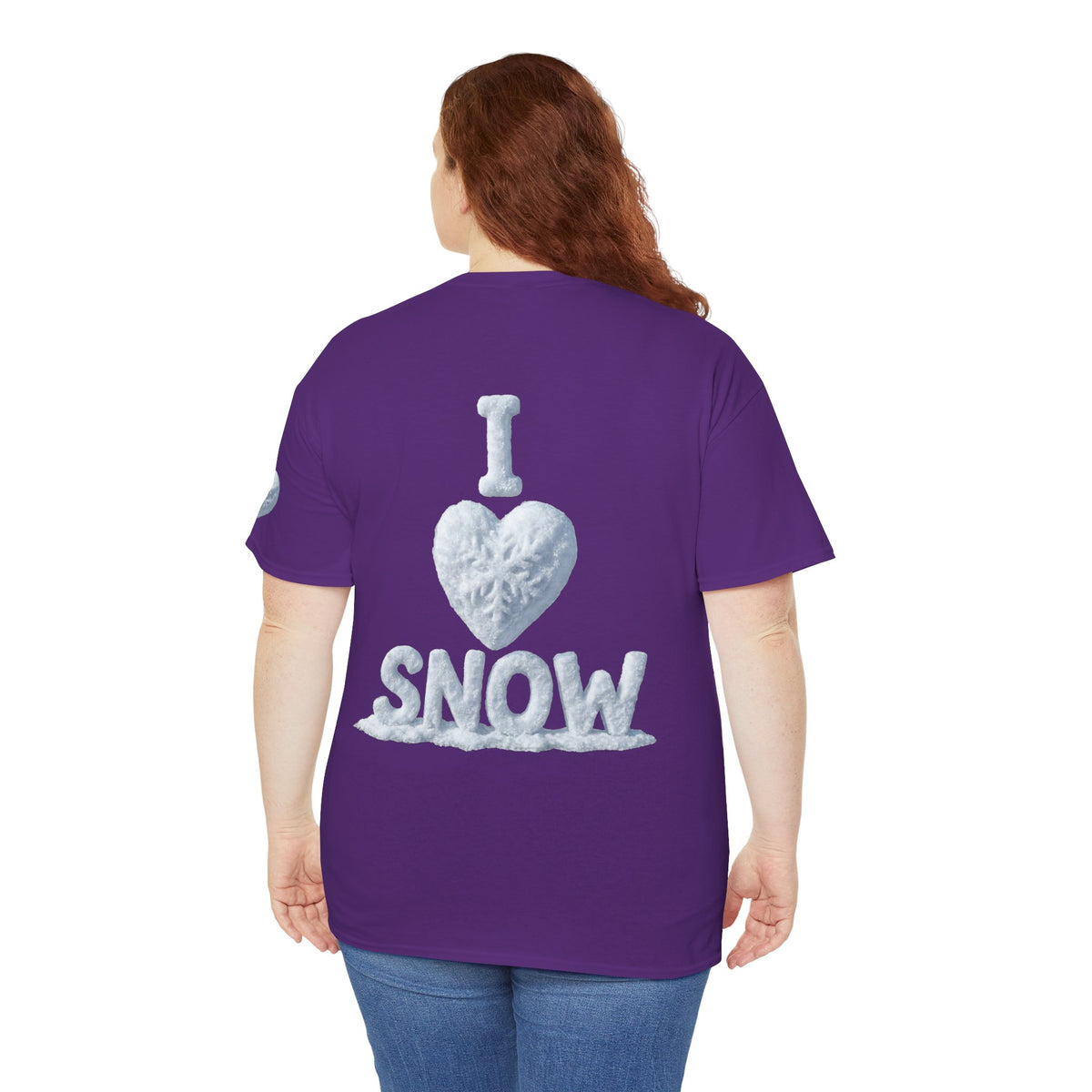 Color: Purple | I Love Snow Premium Graphic Tee
