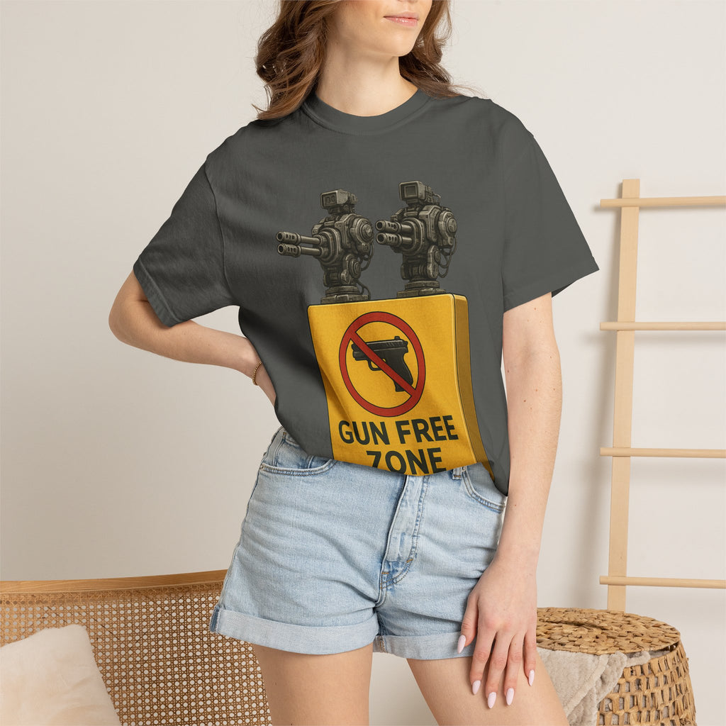 "Gun Free Zone: Unisex Garment-Dyed T-shirt