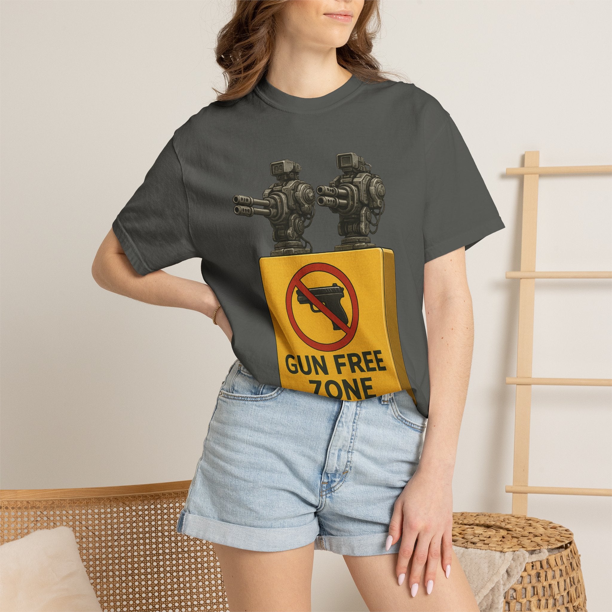 "Gun Free Zone: Unisex Garment-Dyed T-shirt