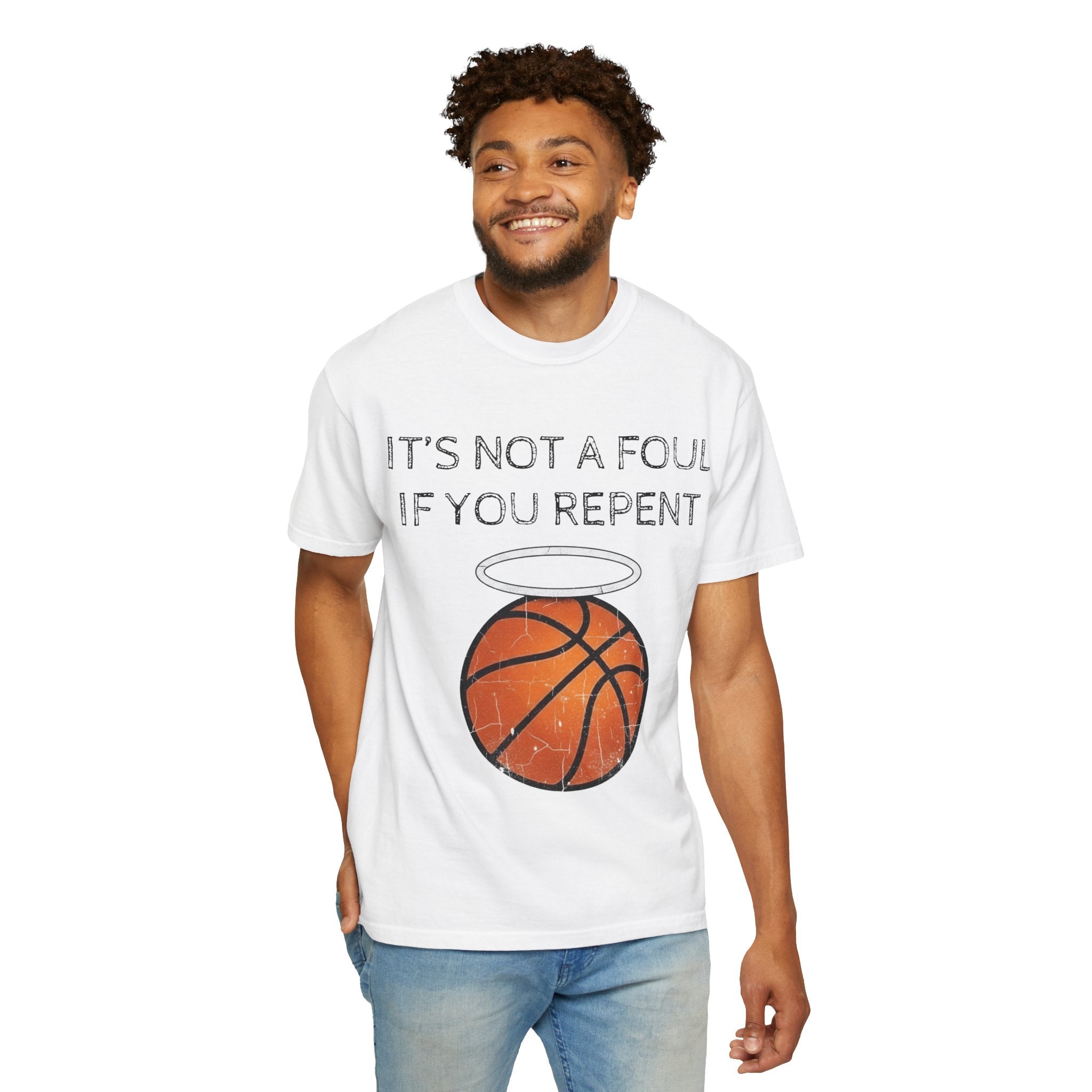 "Not a Foul If You Repent" Unisex Garment-Dyed T-shirt