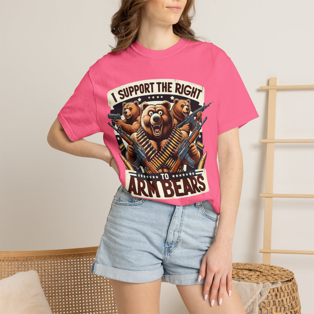 "The Right to Arm Bears (Tactical Trio)" Unisex Garment-Dyed T-shirt