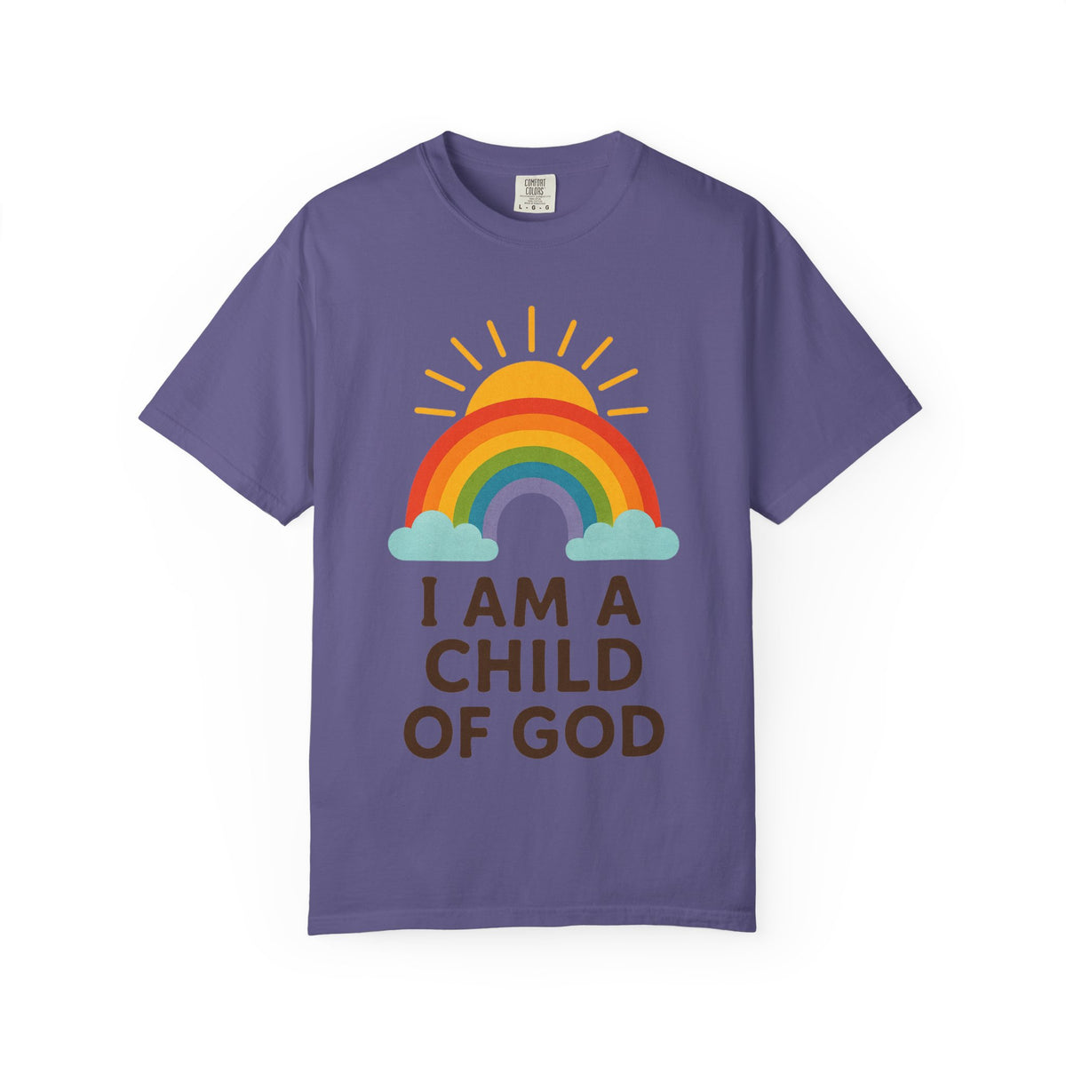 Color: Grape | I Am a Child of God T-Shirt
