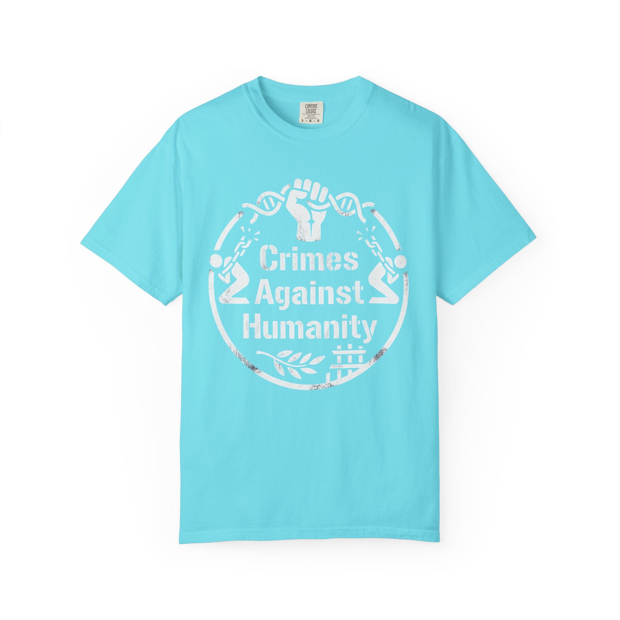 "Crimes Against Humanity" Unisex Garment-Dyed Tee