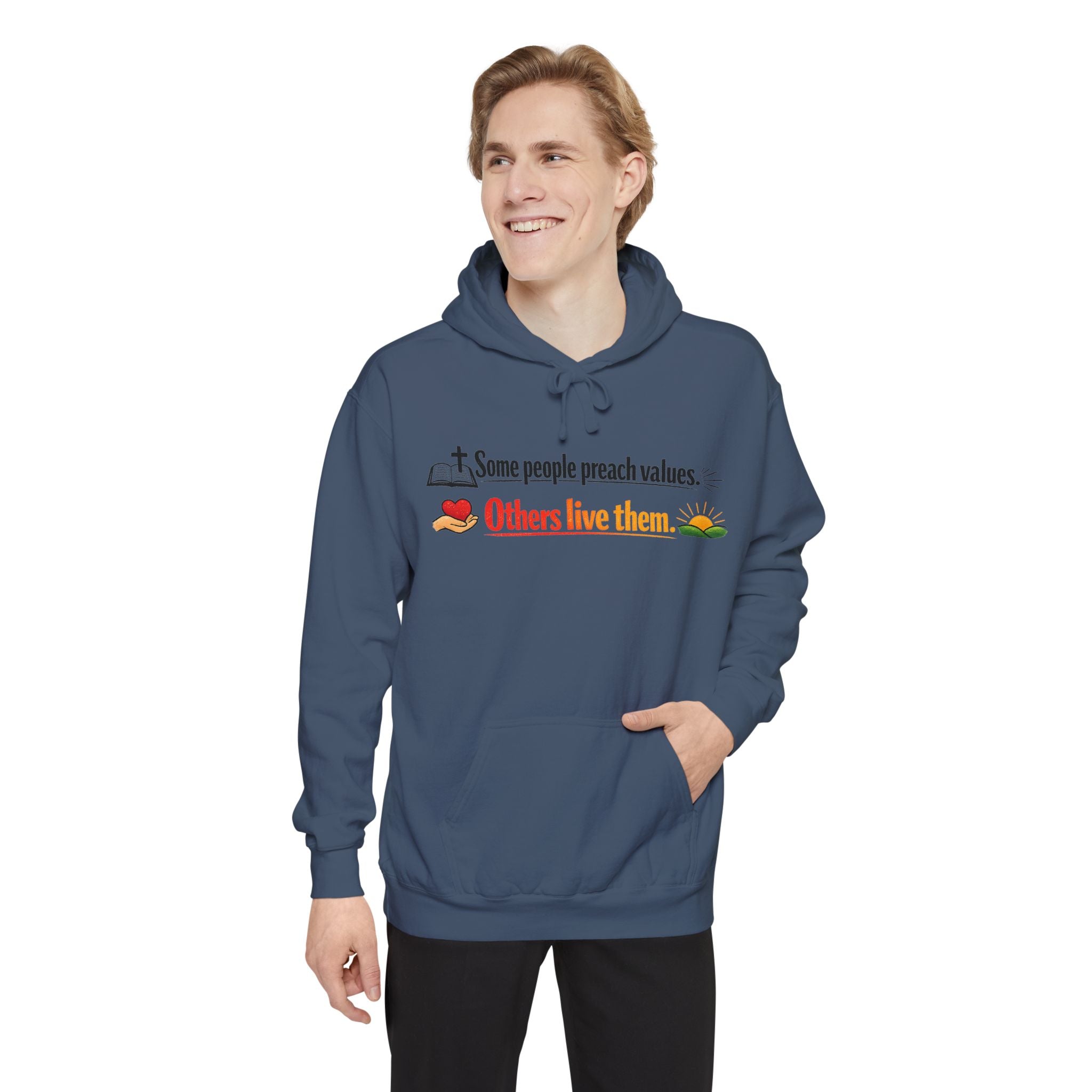 Actually Live It | Garment-Dyed Hoodie — AttitudeShirts