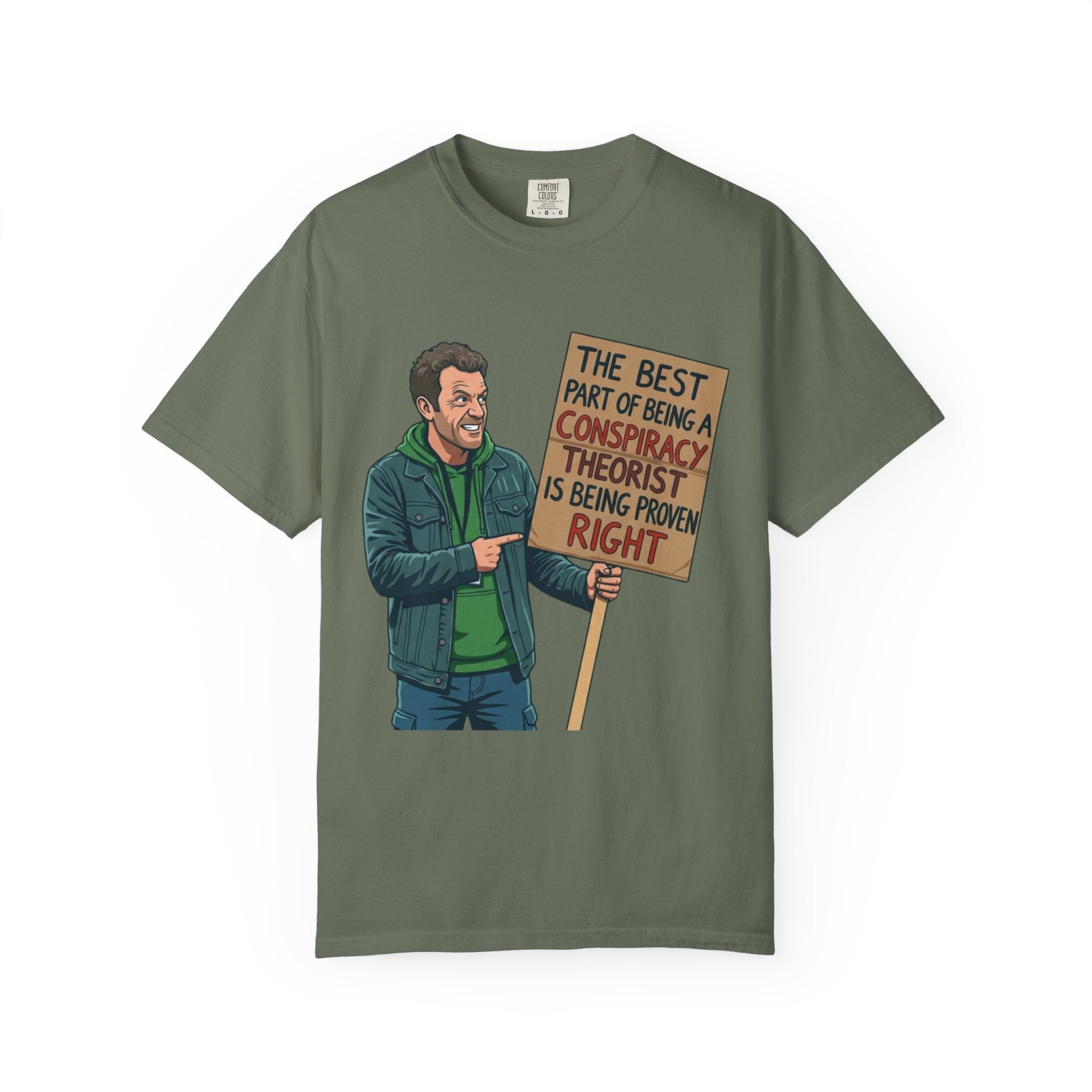 "Conspiracy Theorist" Unisex Garment-Dyed Tee