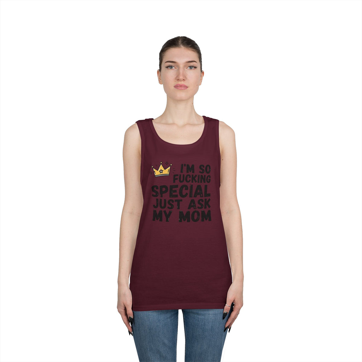 Color: Maroon | I'm Fucking Special Tank Top