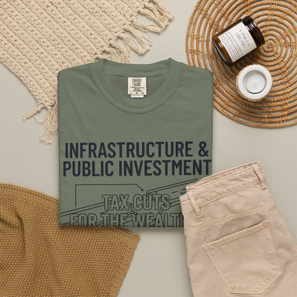 "Protest Series - Fix The Roads" Unisex Garment-Dyed Tee