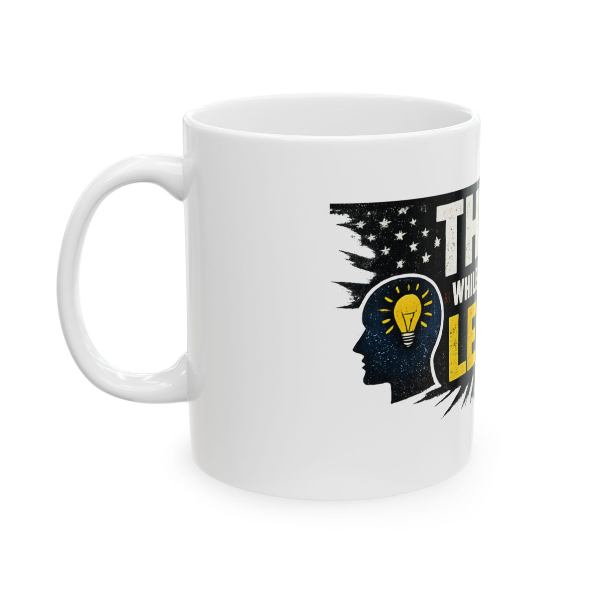 "Think" White Ceramic Mug