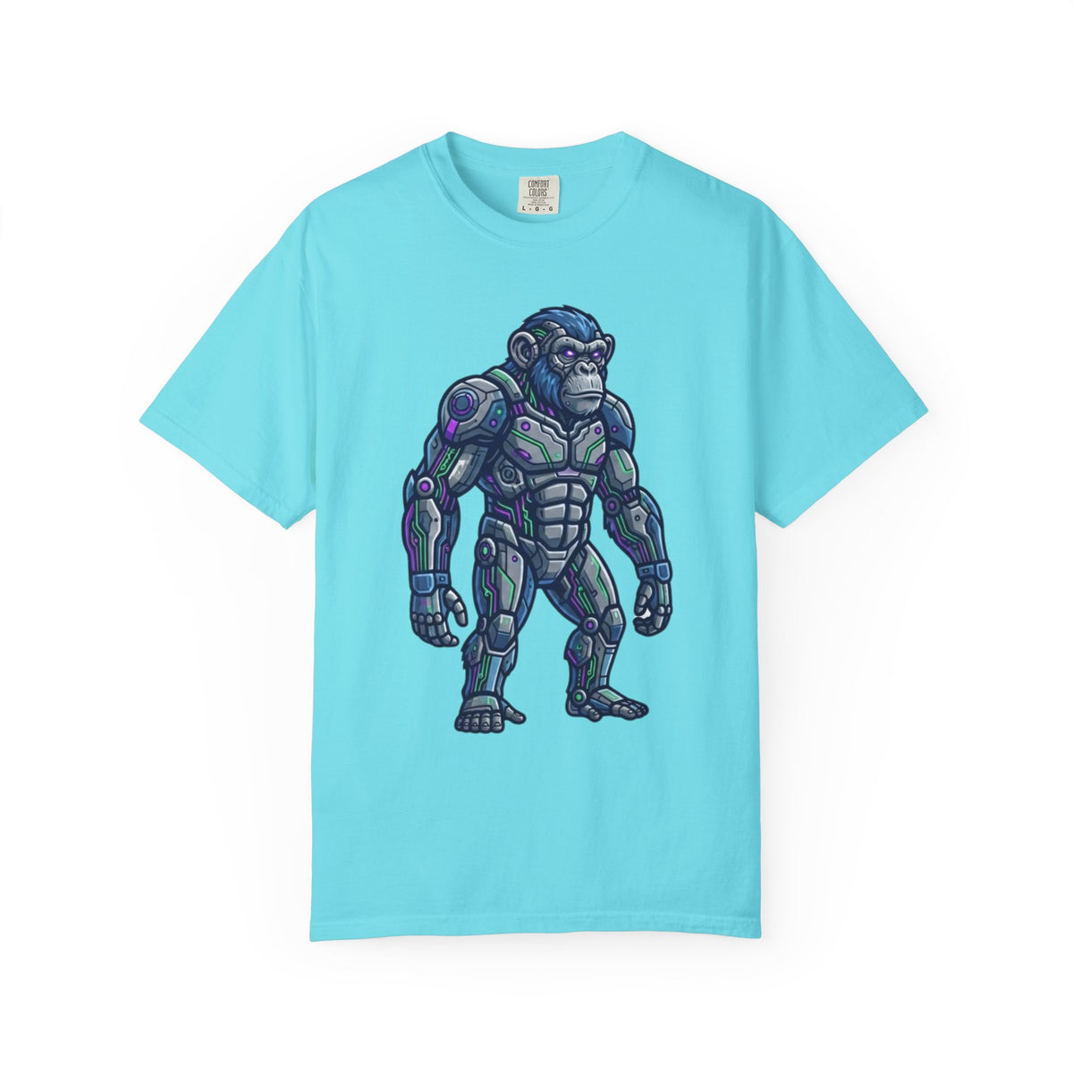 Color: Lagoon Blue | Cyber Chimp Unisex Garment-Dyed Tee