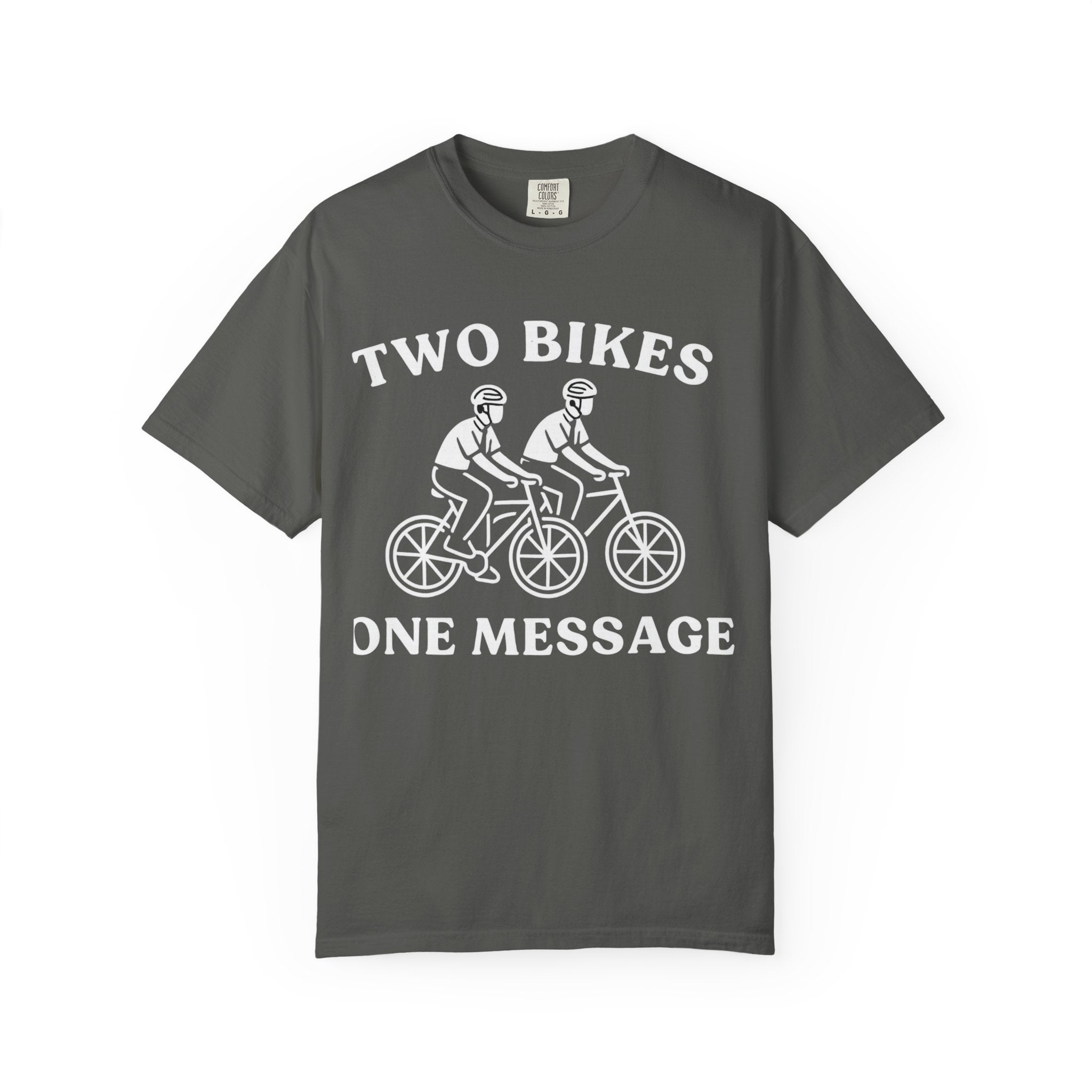 "Two Bikes, One Message" Unisex Garment-Dyed T-shirt