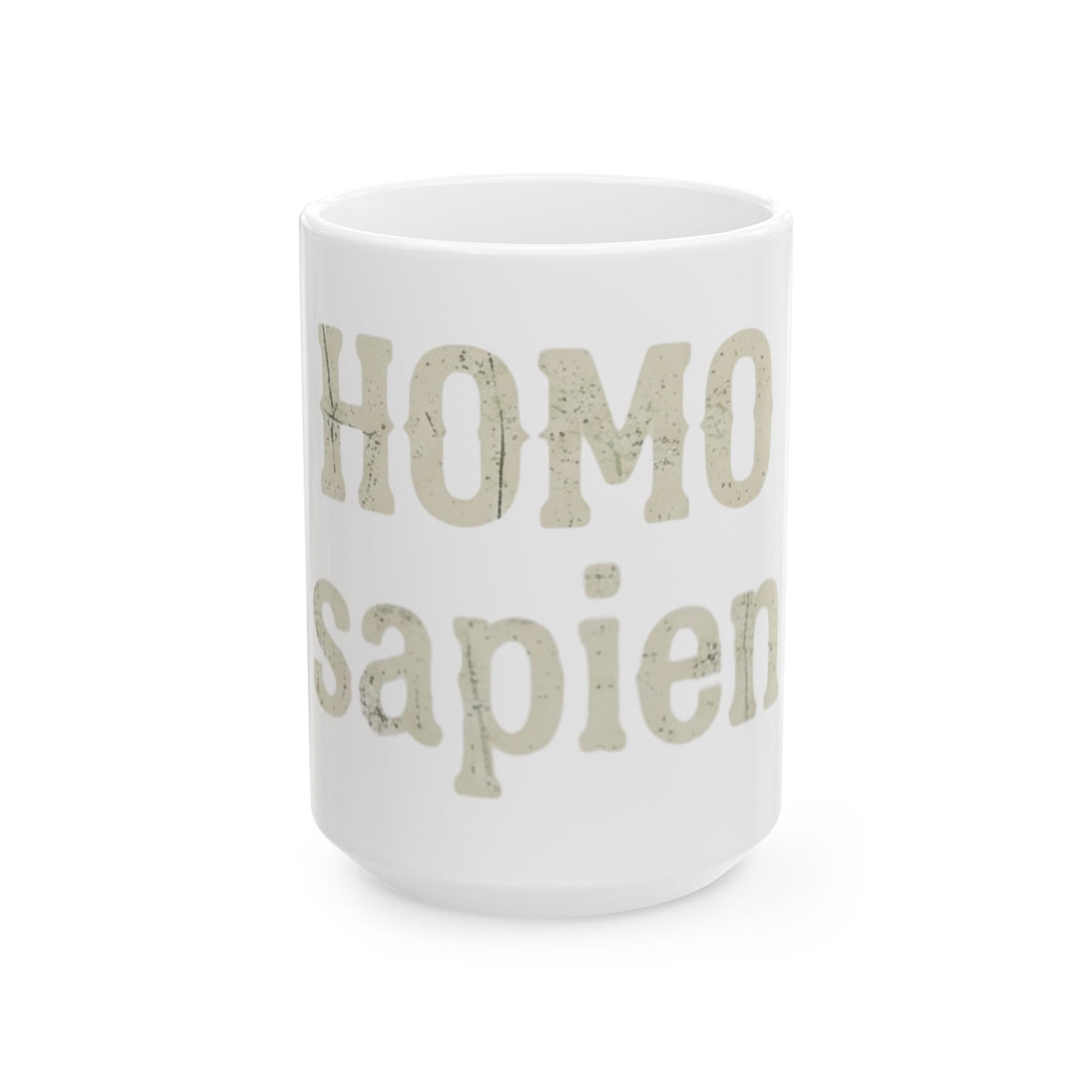 "Are You Calling Me a Homo-Sapien" White Ceramic Mug — Graphic