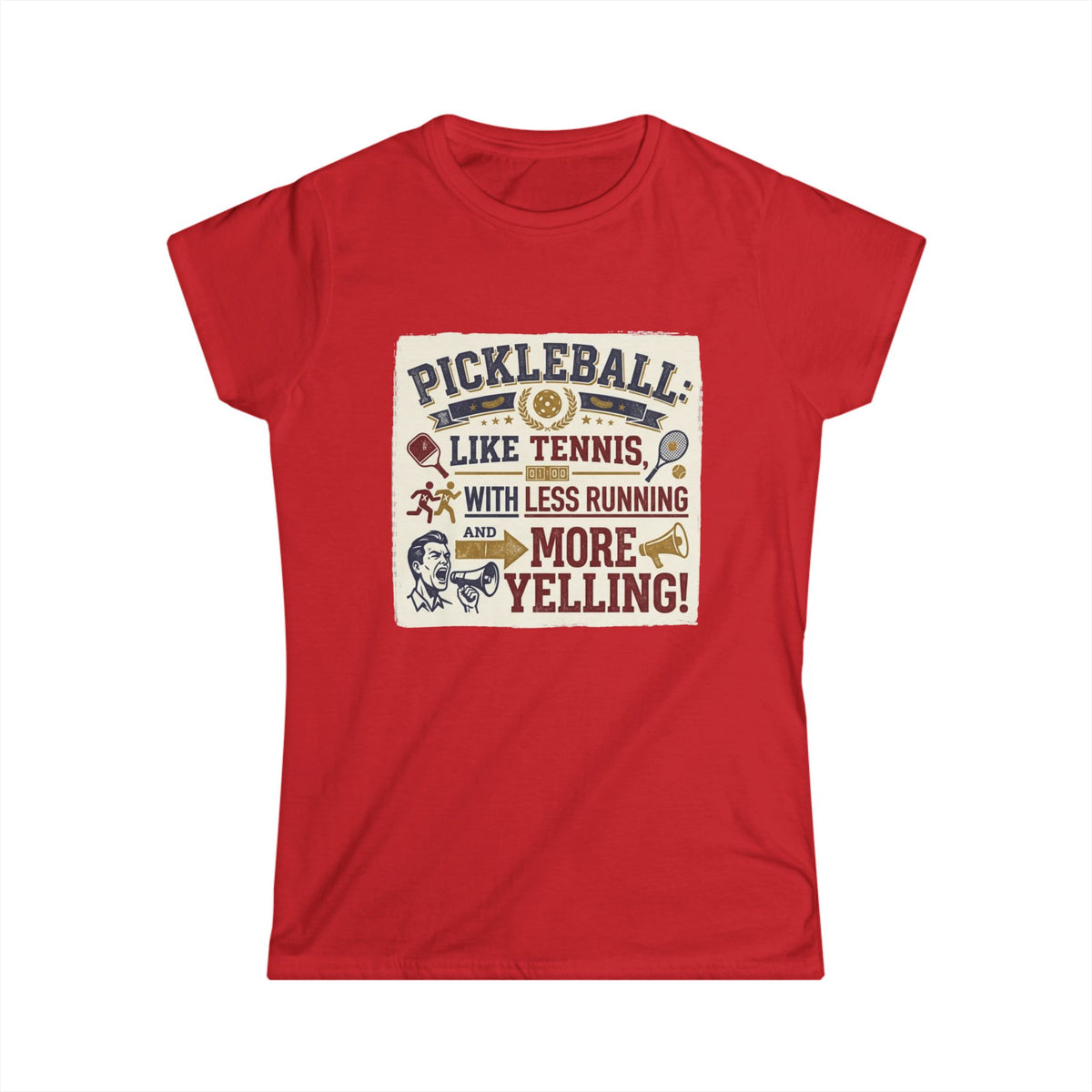 Color: Red | Pickleball: Tennis for People Who Gave Up | Women's Tee — AttitudeShirts