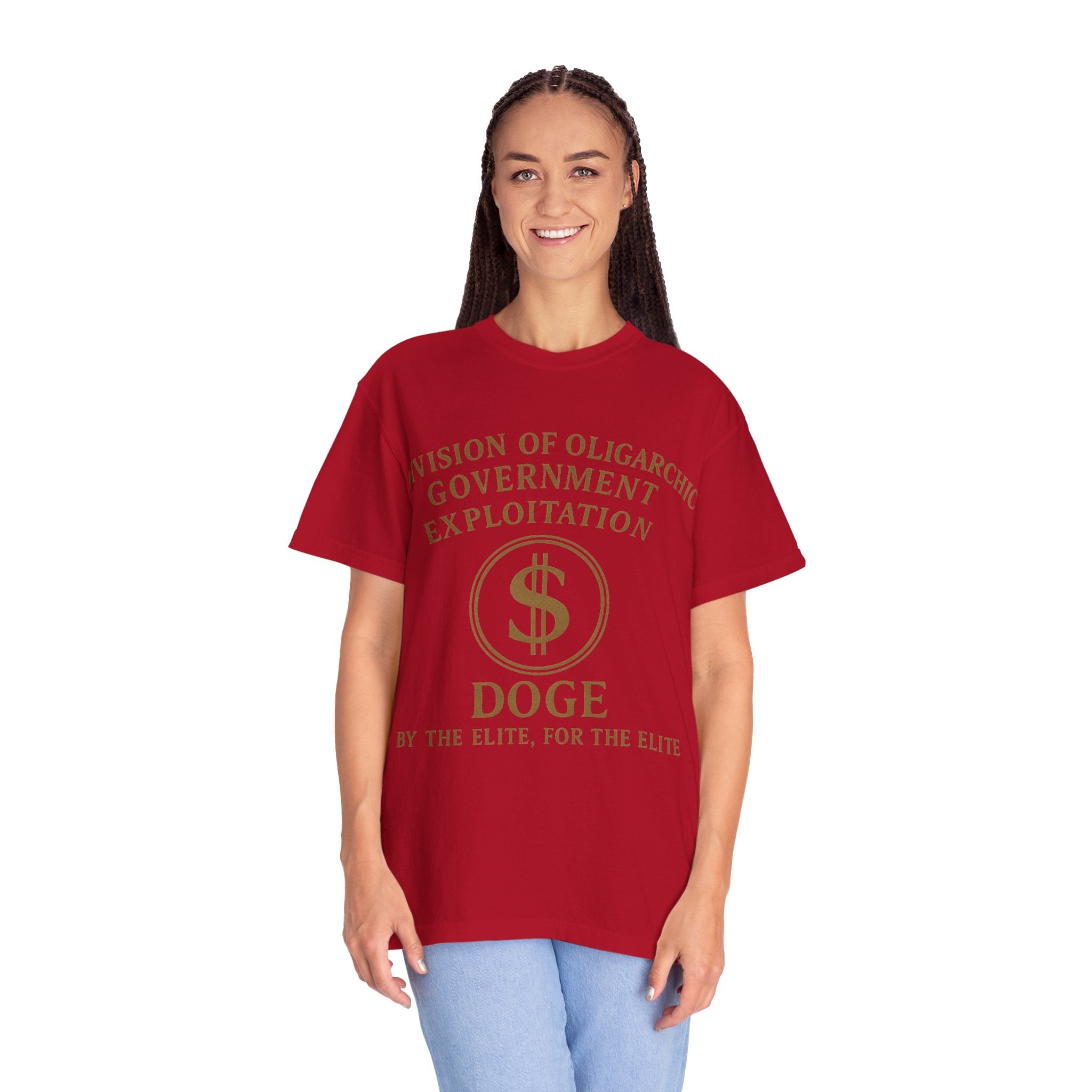 "DOGE—By the Elite, For the Elite" Unisex Garment-Dyed T-shirt