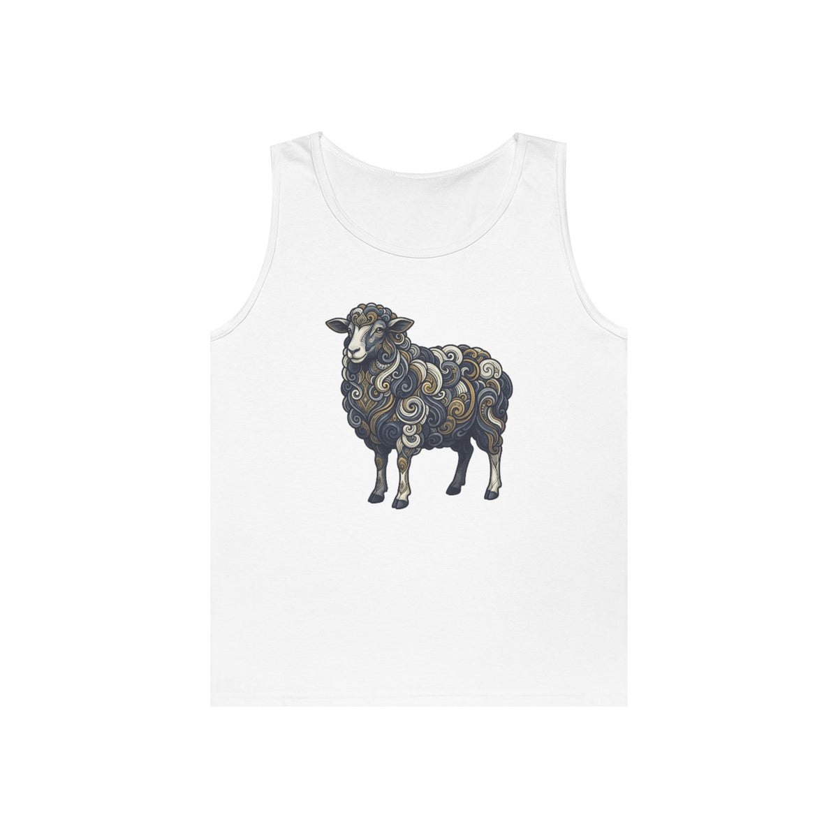 Color: White | Barnyard Sheep Tank Top