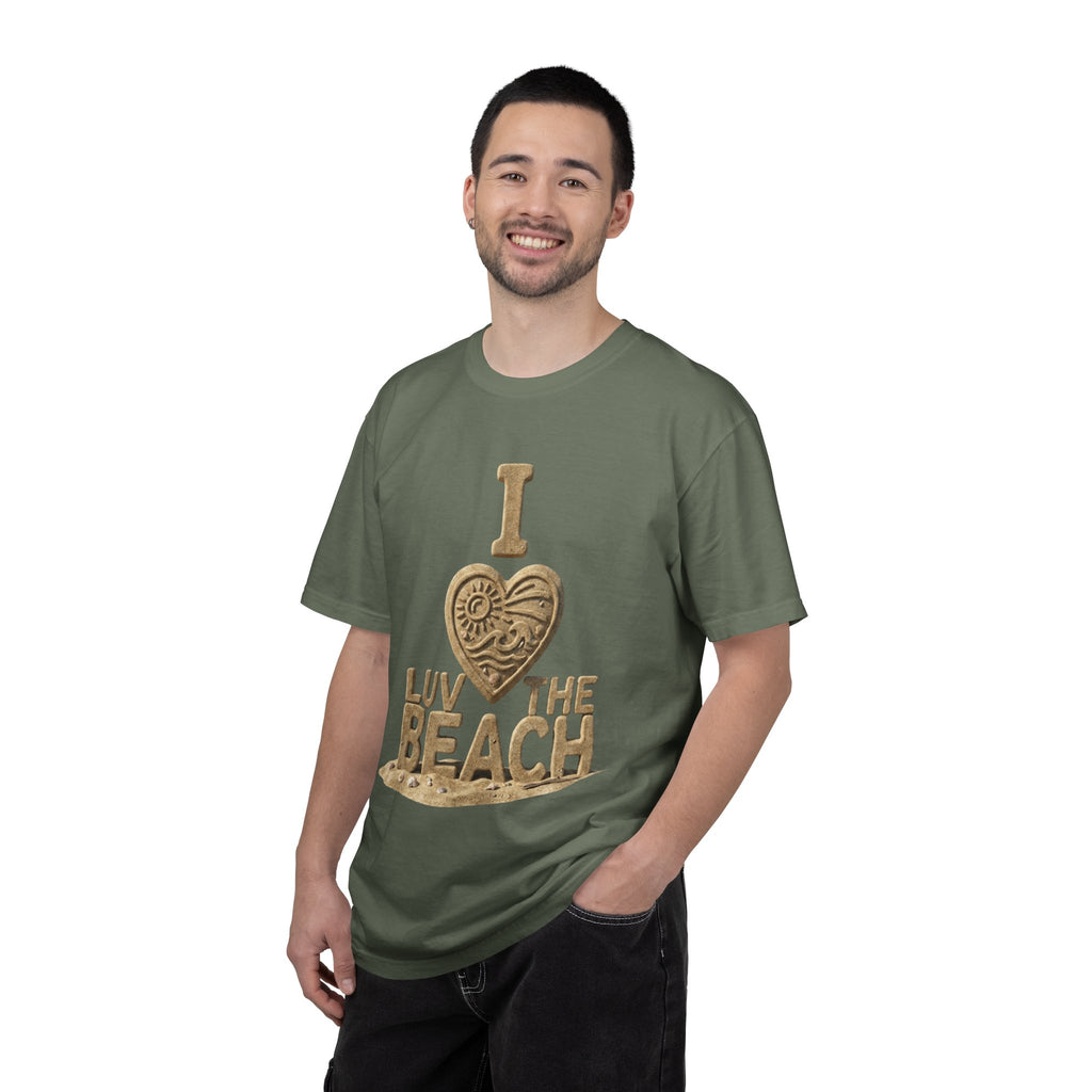"I Luv The Beach" Unisex Garment-Dyed Tee