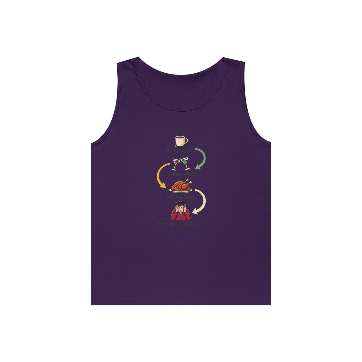 Color: Purple | Thanksgiving Regrets Tank Top