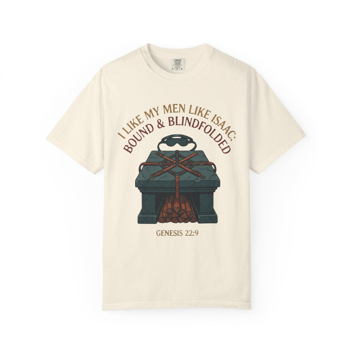 "Good Book Series Bound & Blindfolded" Unisex Garment-Dyed Tee