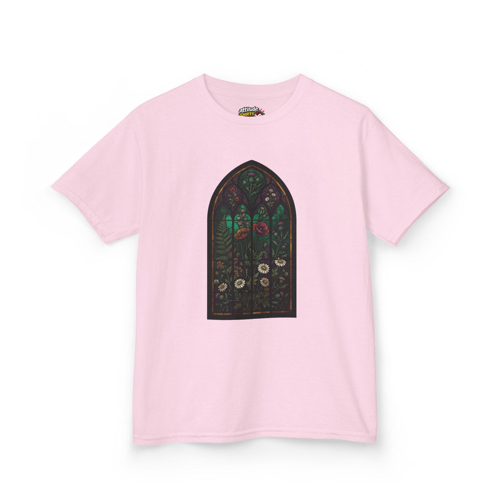 "Stained Glass Floral" Kids Tee