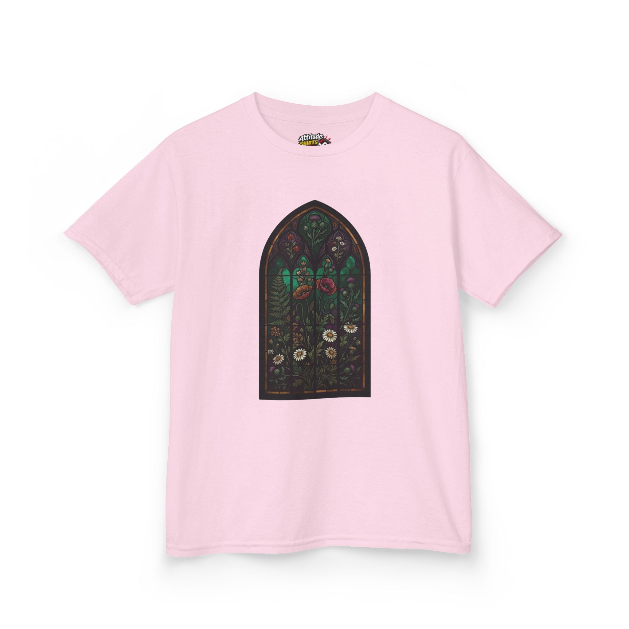 "Stained Glass Floral" Kids Tee