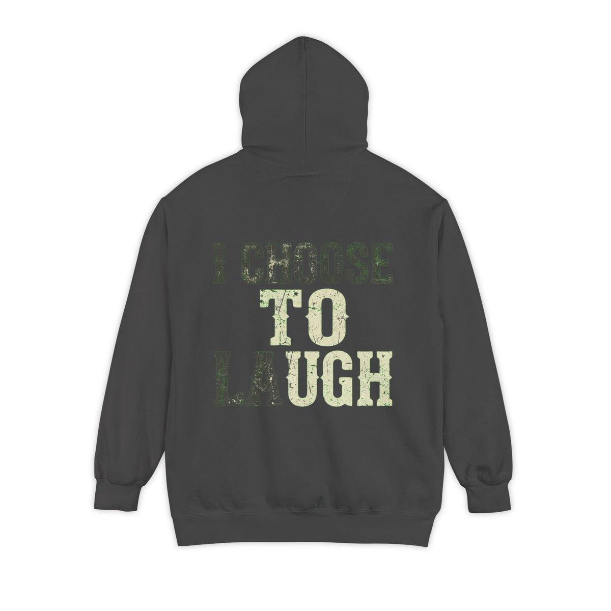 Color: Pepper | Choose to Laugh Garment-Dyed Hoodie