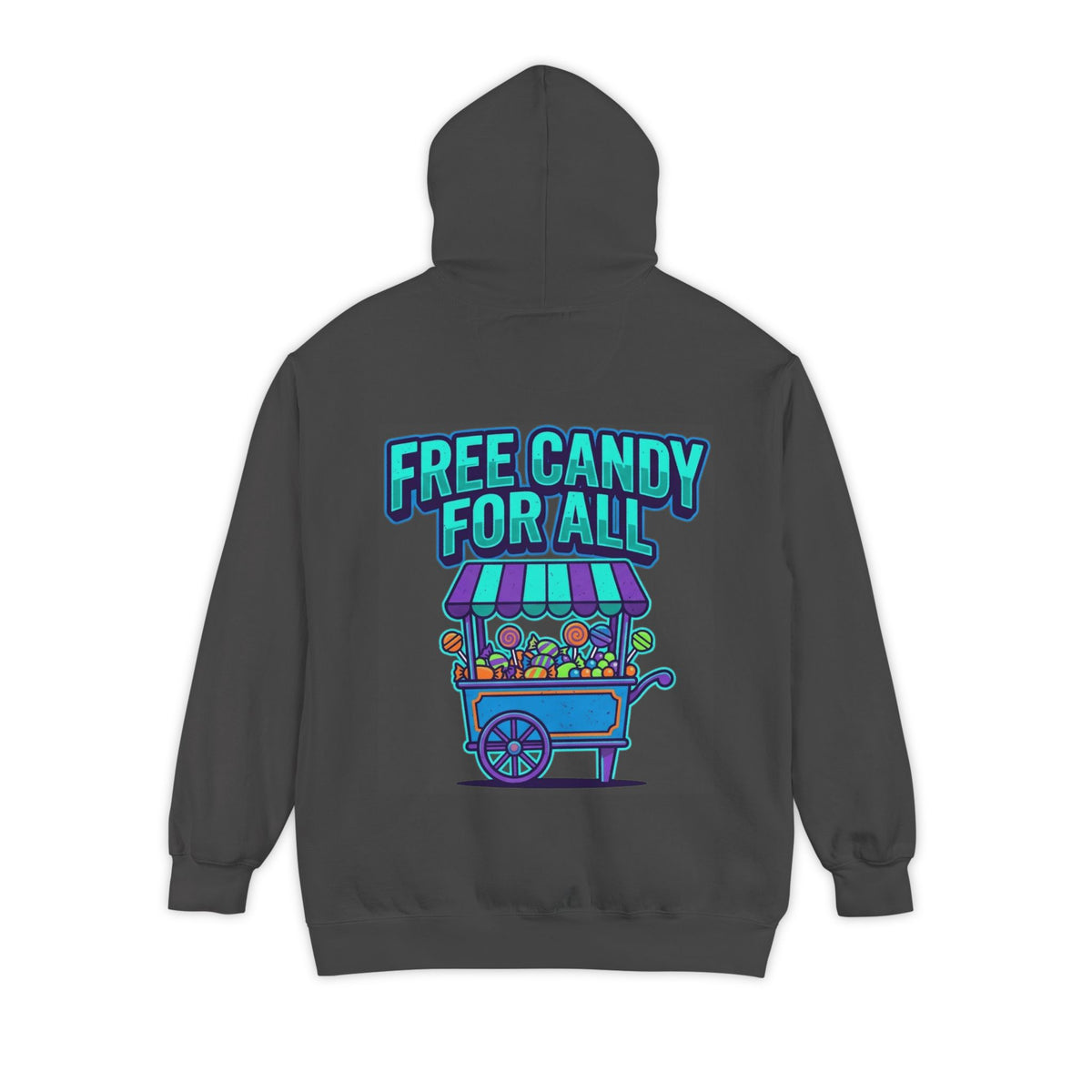 Color: Pepper | Free Candy For All Garment-Dyed Hoodie