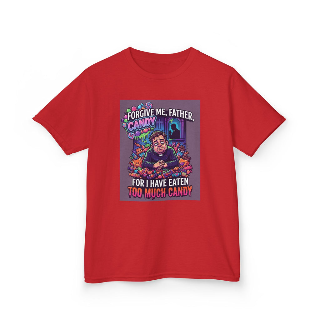 "Forgive Me Father Too Much Candy" Kids Tee