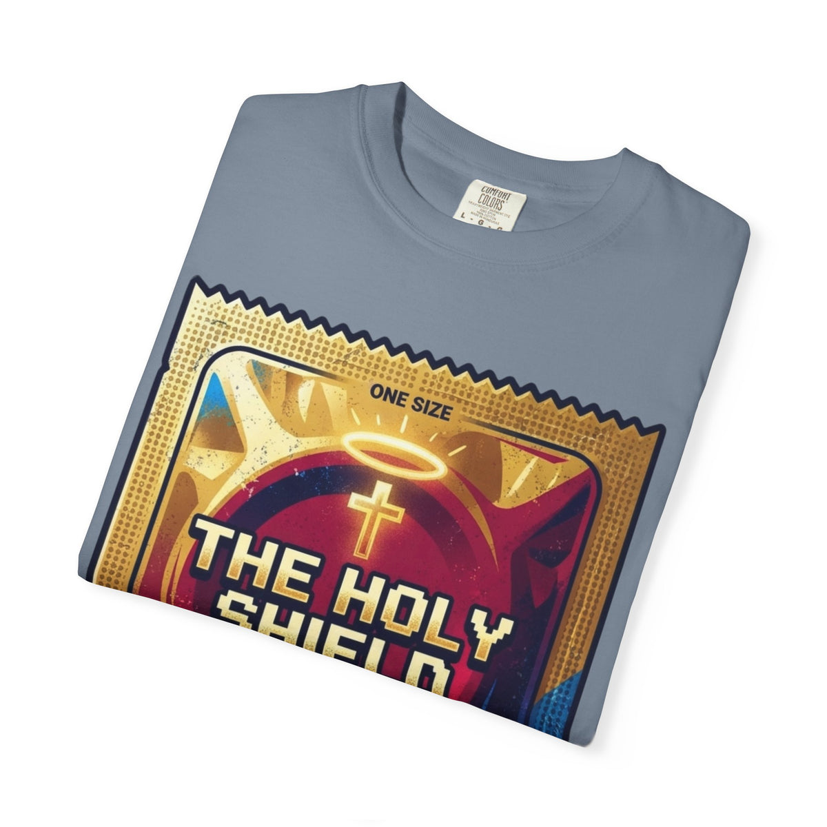 "Good Book Series The Holy Shield" Unisex Garment-Dyed Tee