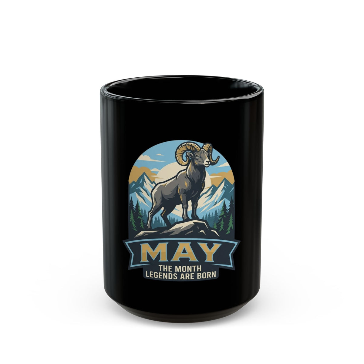 "May Legend" Black Ceramic Mug