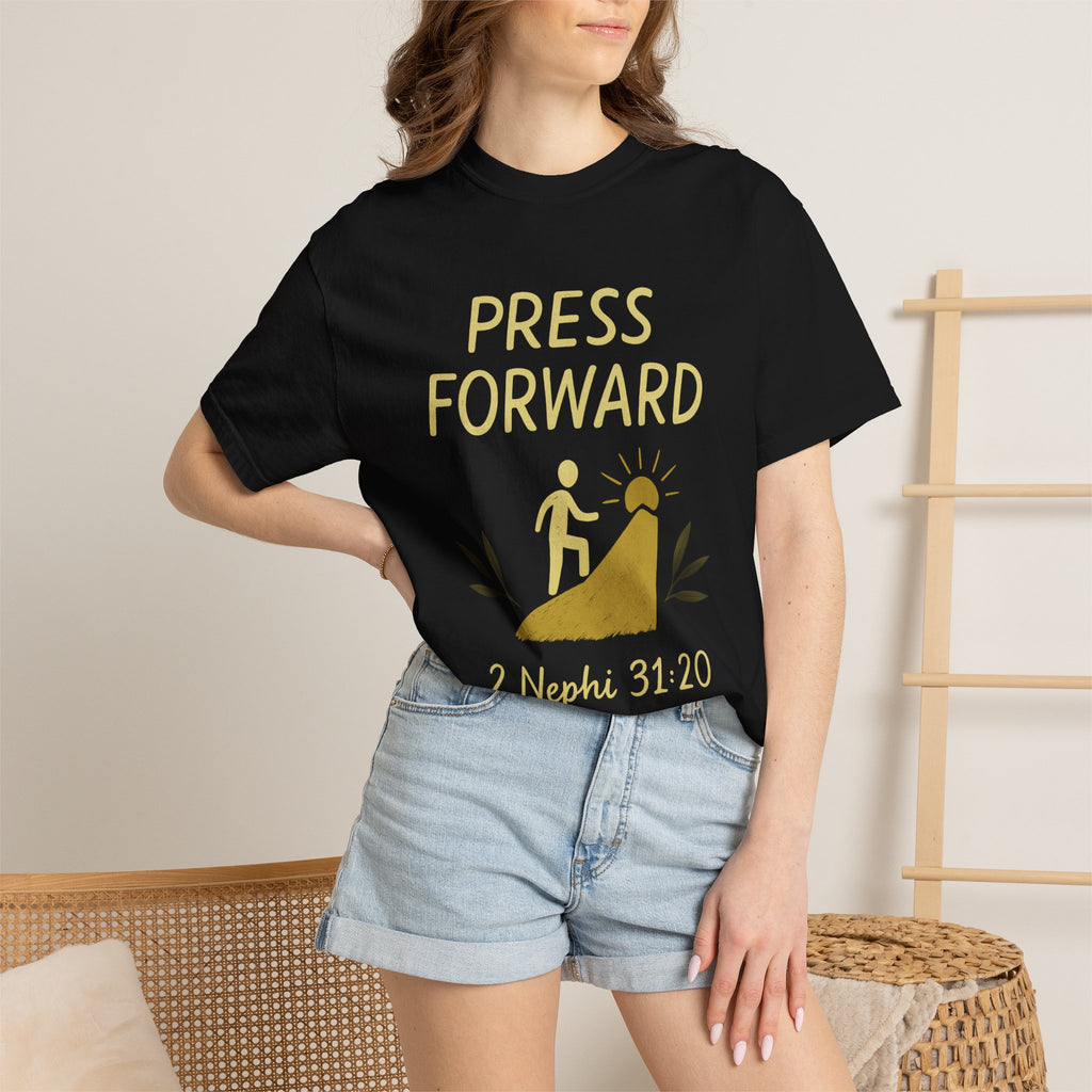 "Press Forward" Unisex Garment-Dyed T-shirt